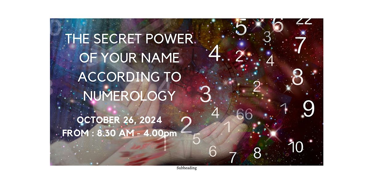 THE SECRET POWER OF YOUR NAME