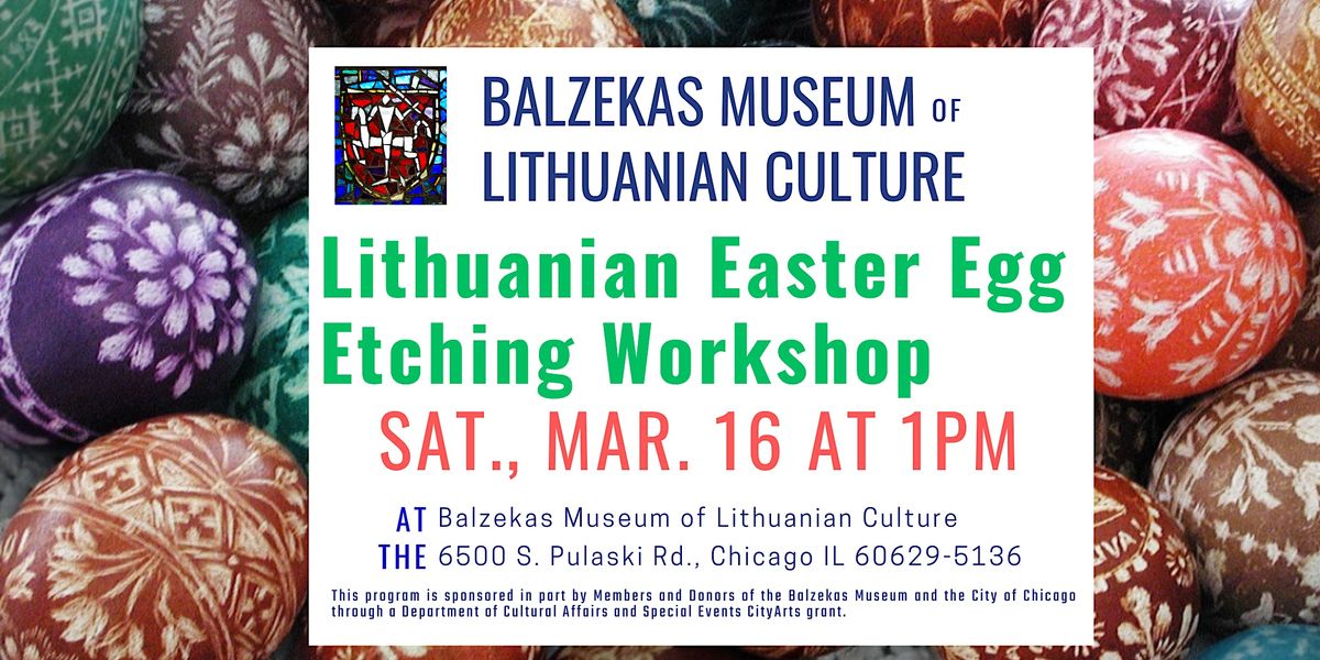 Lithuanian Easter Egg Etching Workshop - Balzekas Museum, Chicago