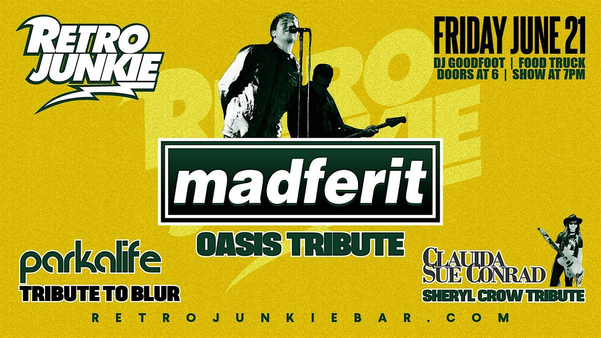LIVE tributes to OASIS, BLUR & SHERYL CROW! Three bands + DJ Afterparty!