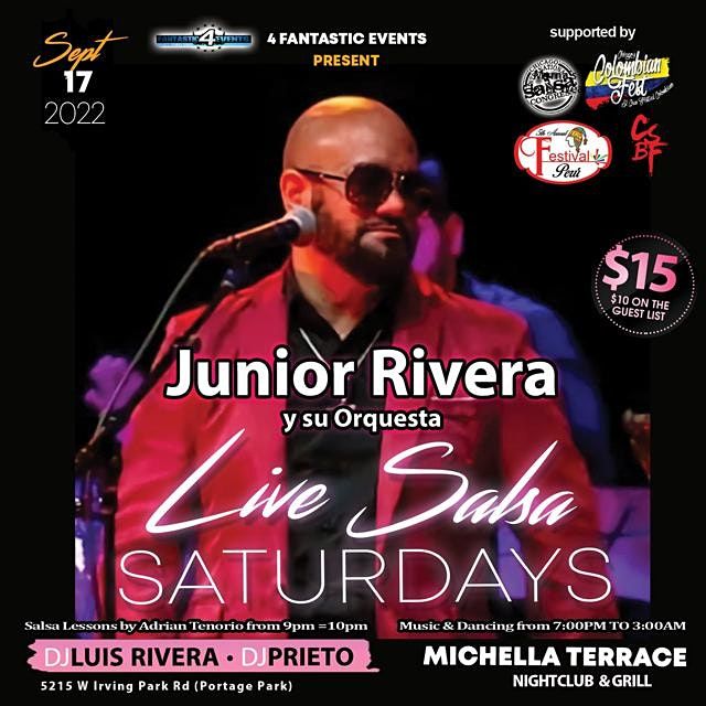 Live Band Salsa Saturday: Junior Rivera y su Orquesta