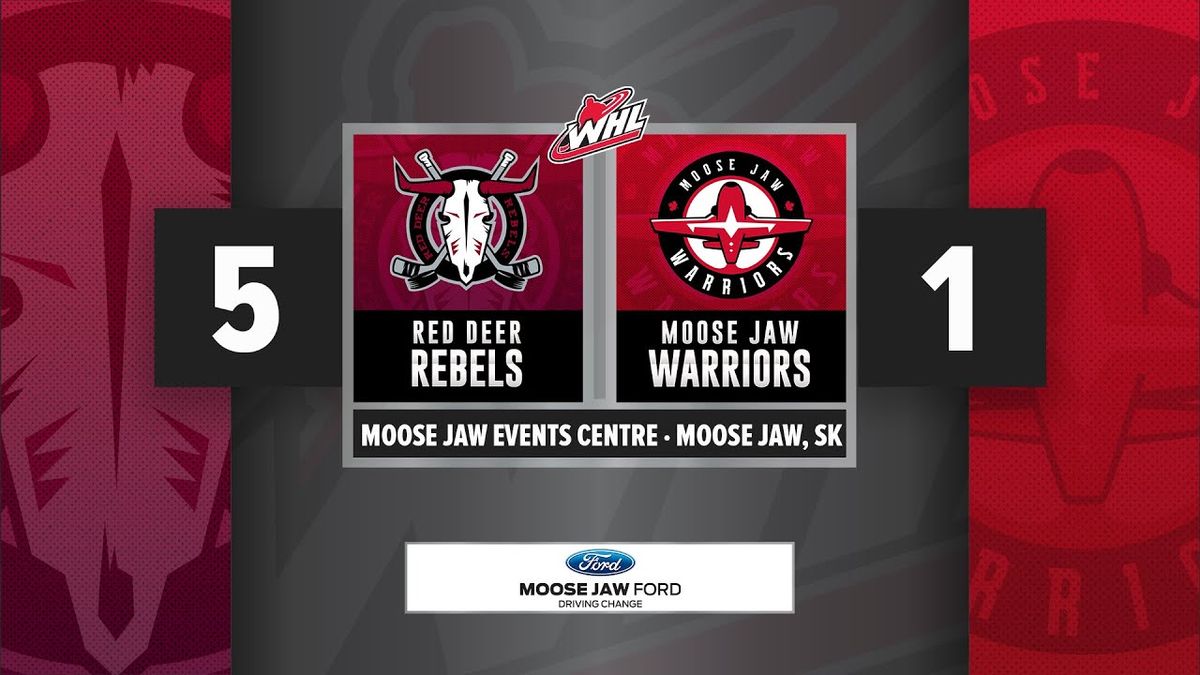 Red Deer Rebels at Moose Jaw Warriors at Temple Gardens Centre