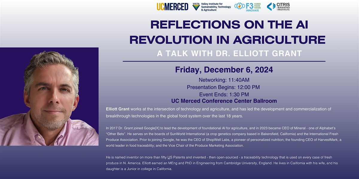 Reflections on the AI Revolution in Agriculture with Dr. Elliott Grant