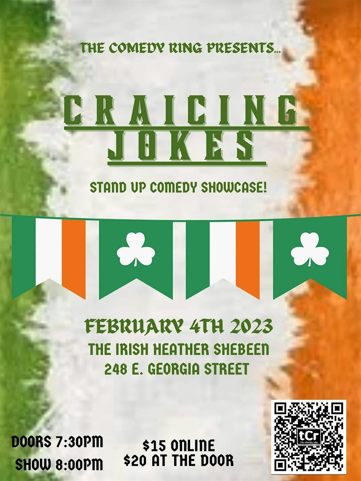 Comedy Ring CRAICING JOKES Live Stand-up Comedy 830pm