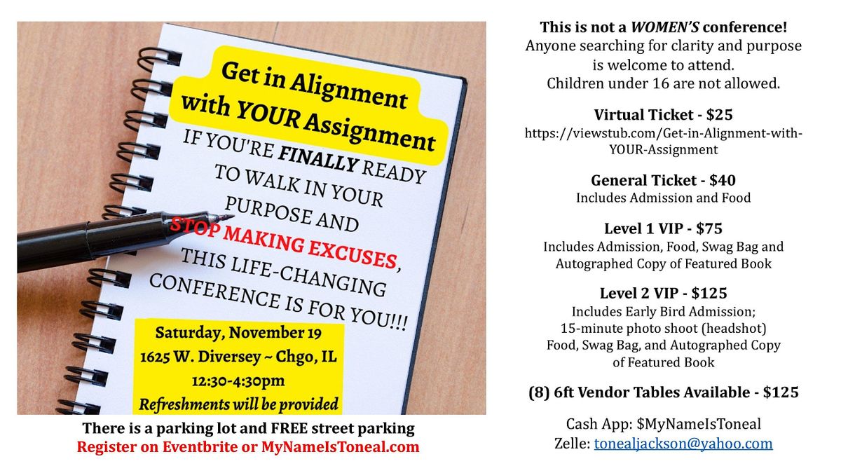 Get in Alignment with Your Assignment, 1625 W Diversey Ave, Chicago, 19 November 2022