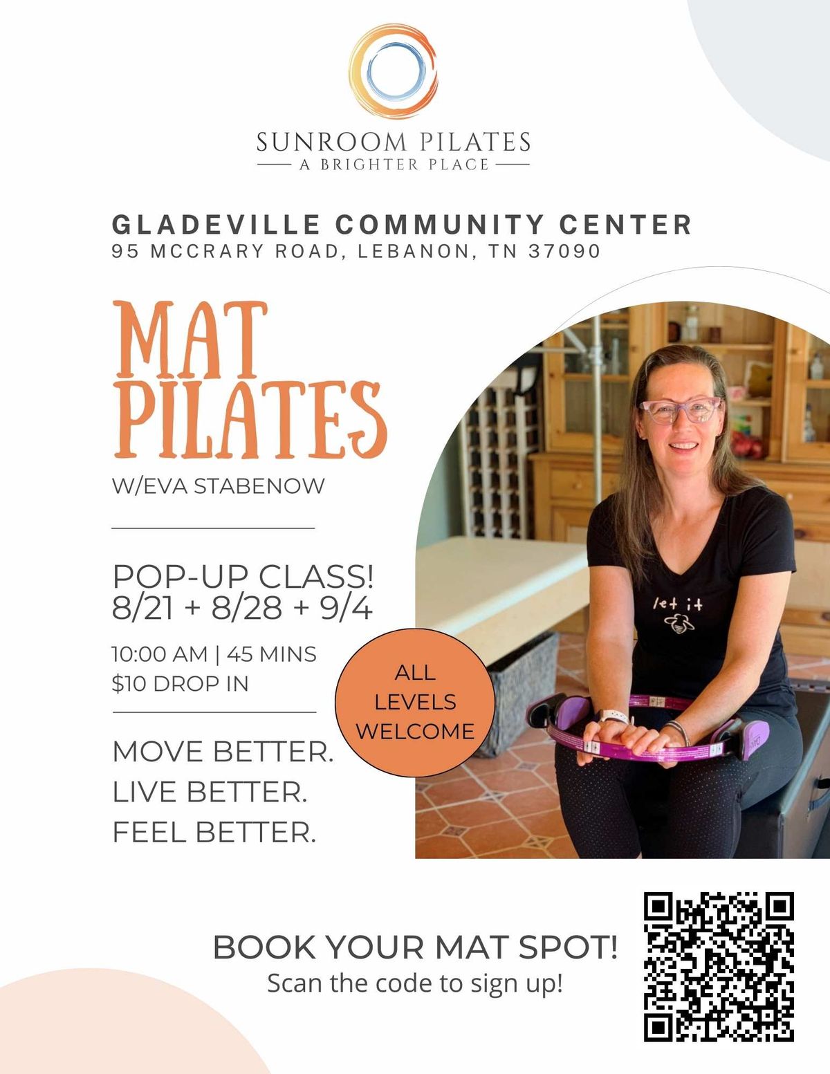 Group Mat Class - Gladeville Community Center