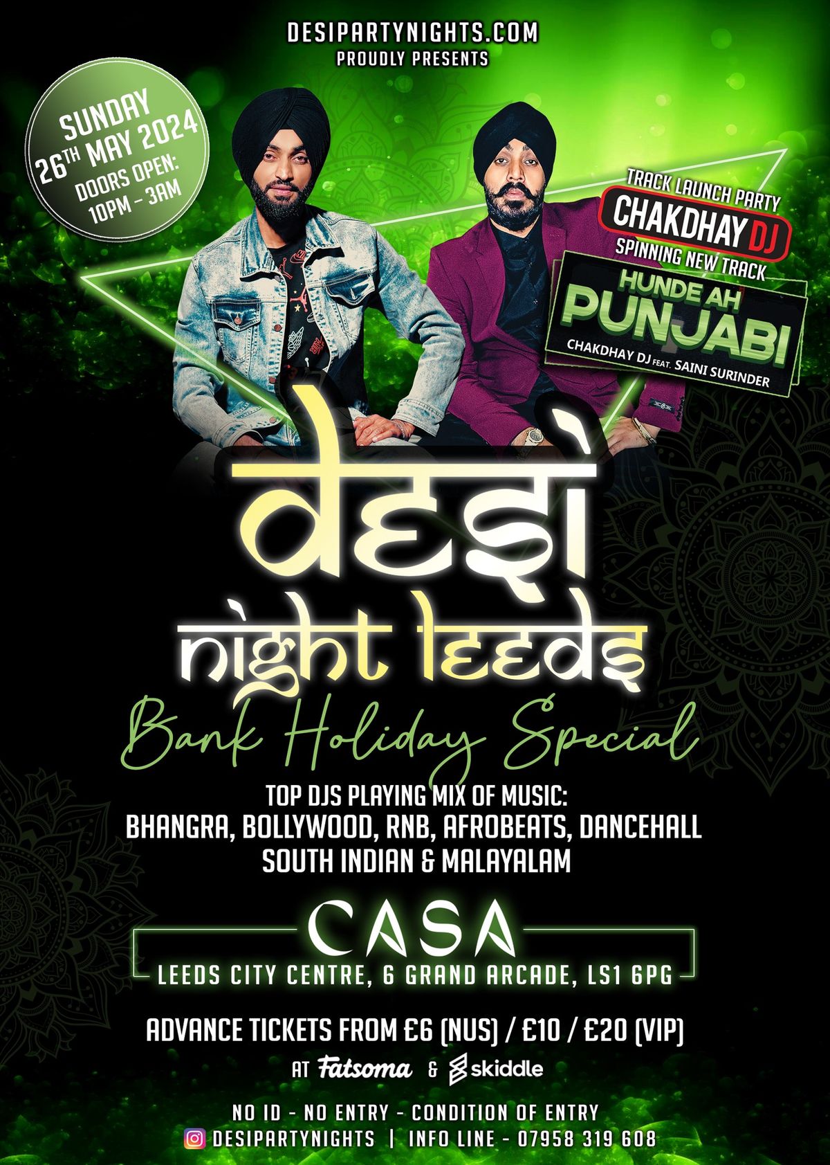 Desi Night Leeds - Bank Holiday Weekend Special