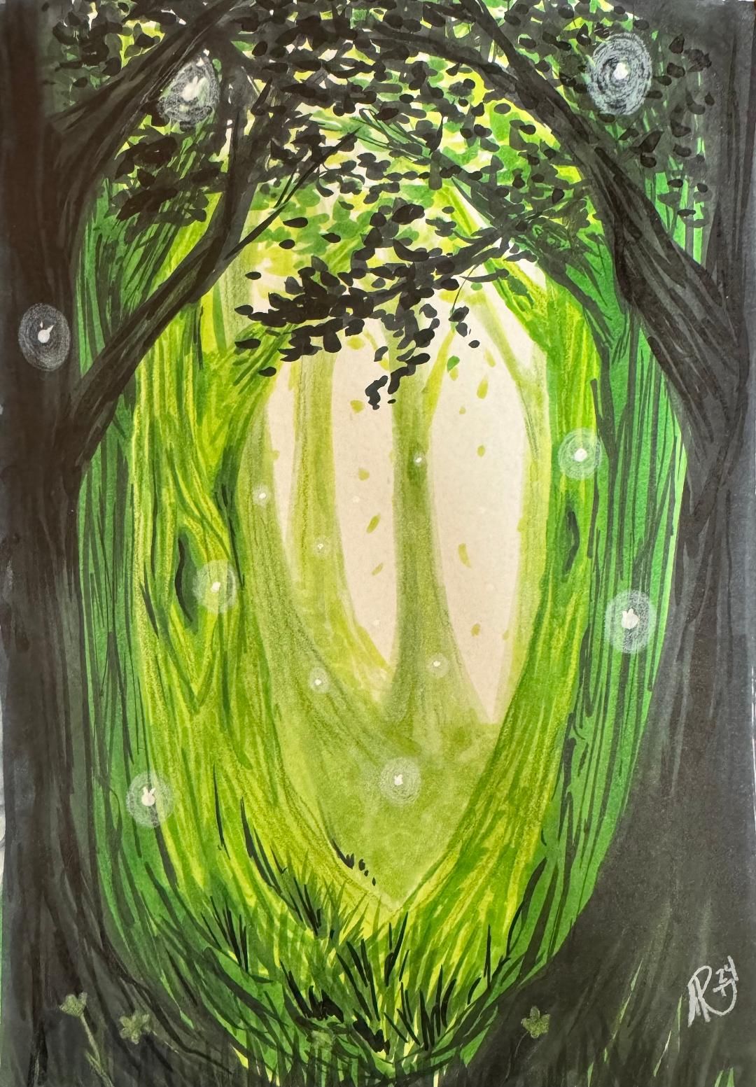 Monotone Forest (Alcohol Markers)