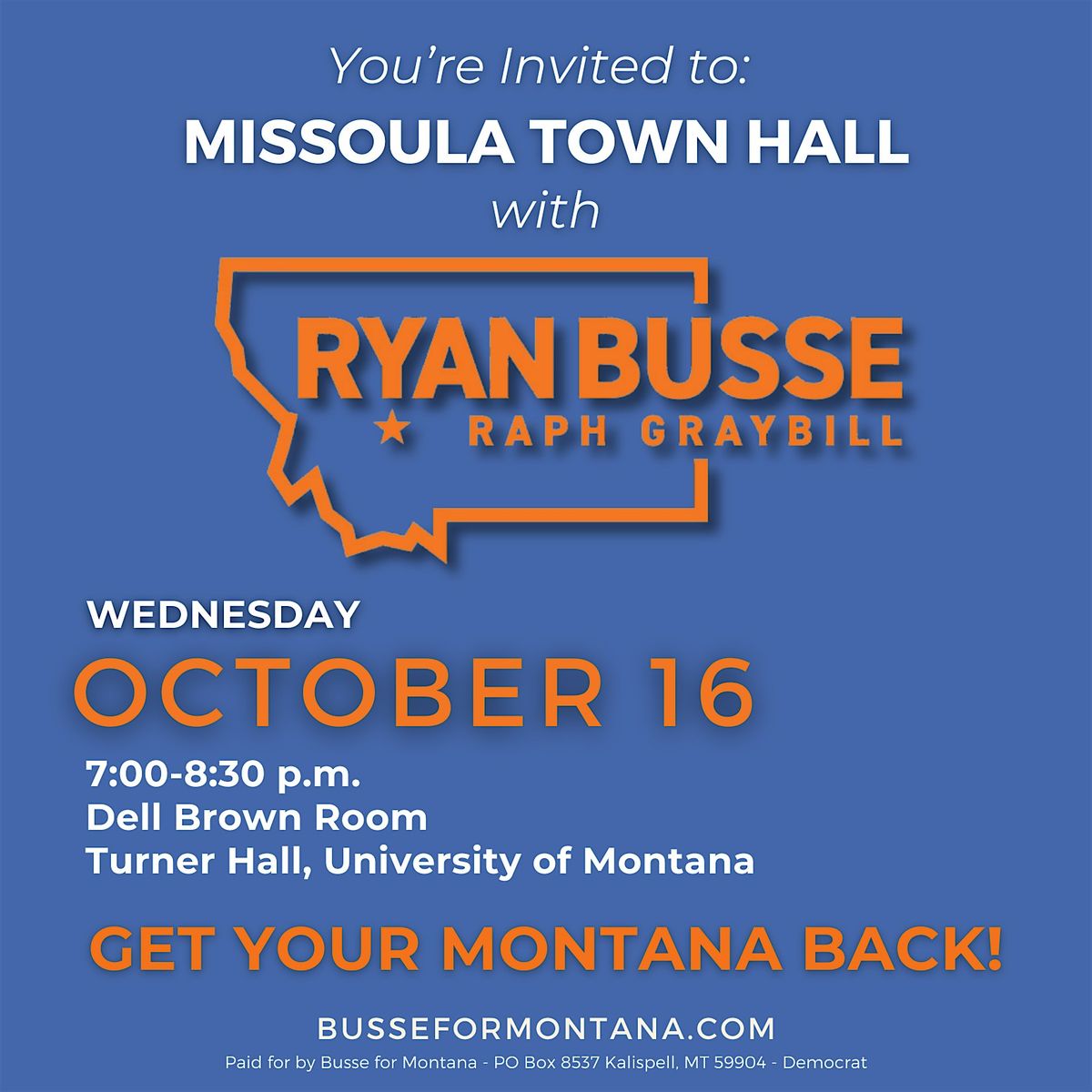 Missoula Town Hall with Ryan Busse & Raph Graybill