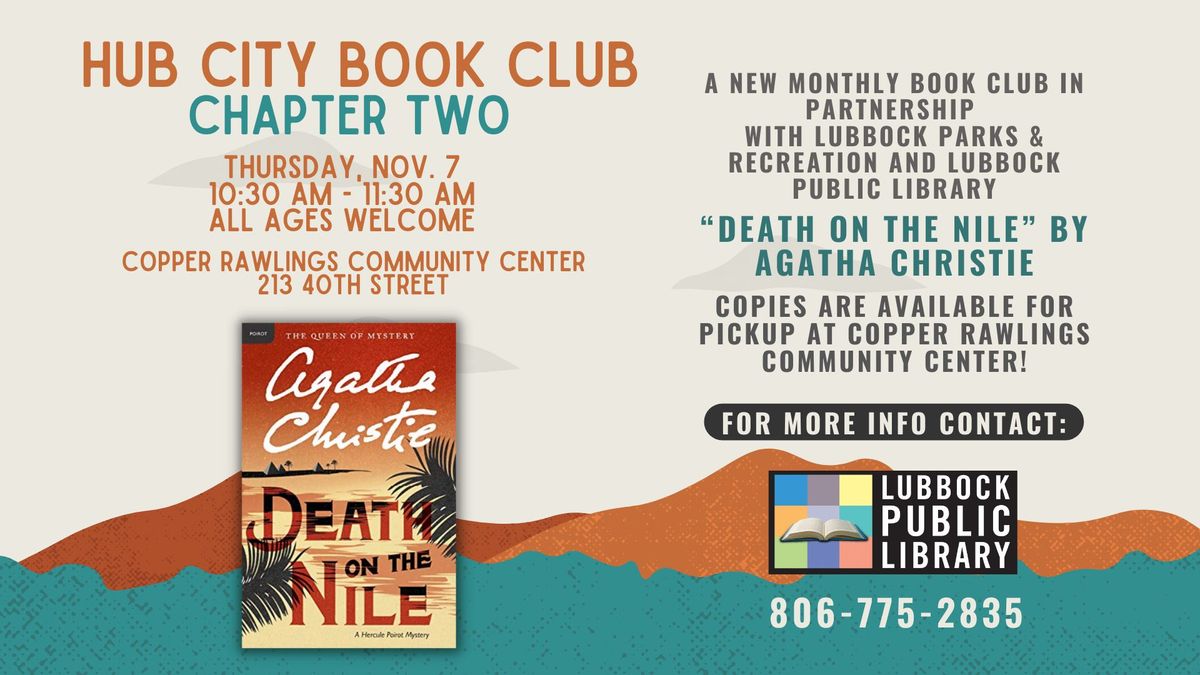 Hub City Book Club: Chapter Two at Copper Rawlings Community Center