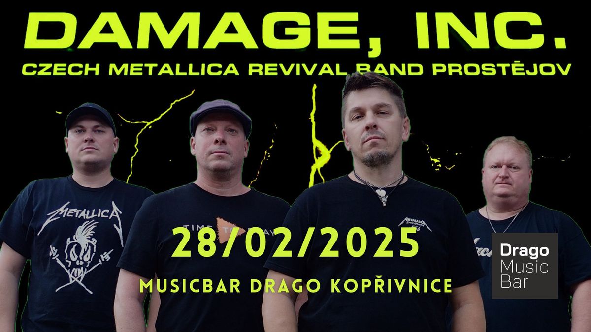 METALLICA revival - DAMAGE, INC. \/ MusicBar Drago Kop\u0159ivnice