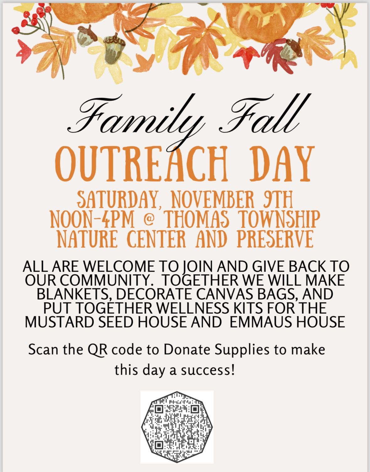 Fall Family Outreach Project 