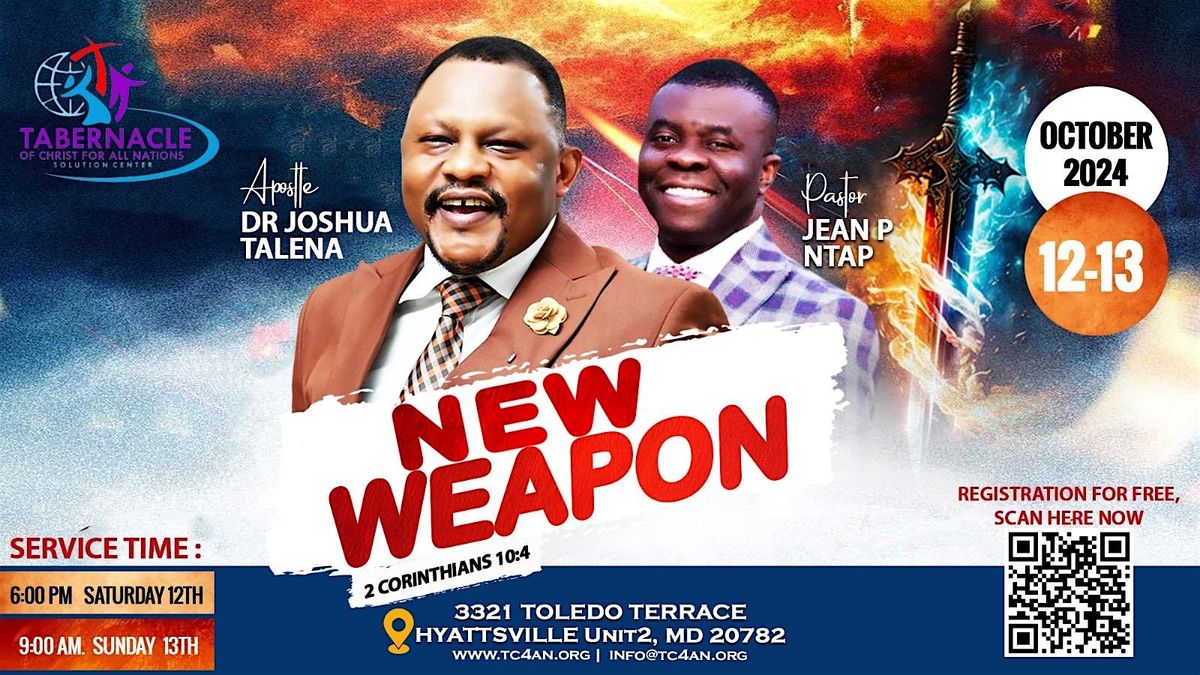 FIRE CONFERENCE in MARYLAND :  NEW WEAPON with APOSTLE JOSHUA TALENA