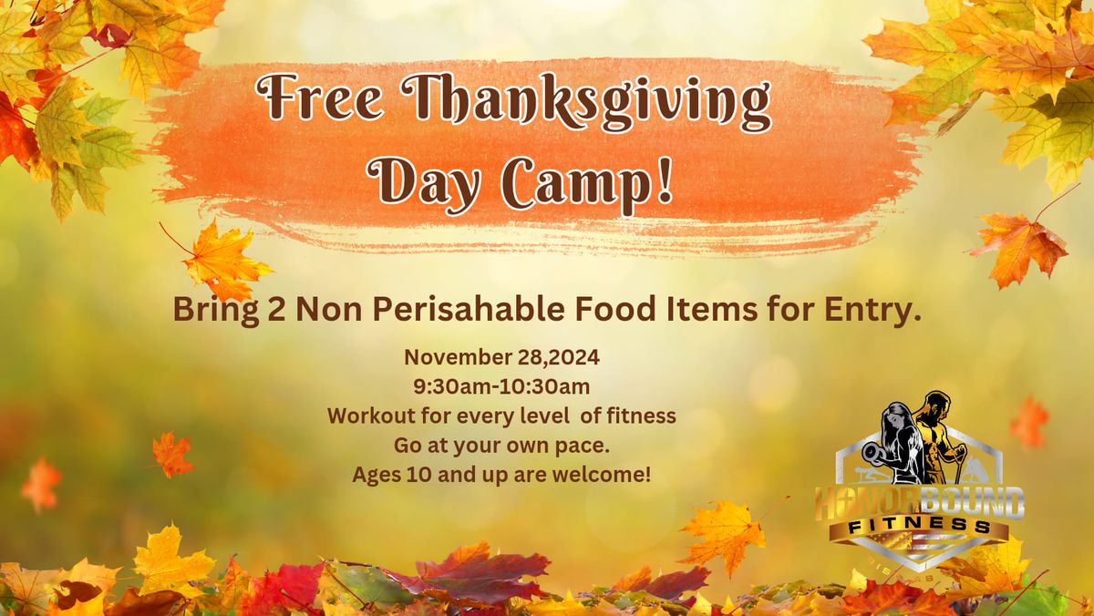 Free Paul's Pantry Thanksgiving Day Camp!