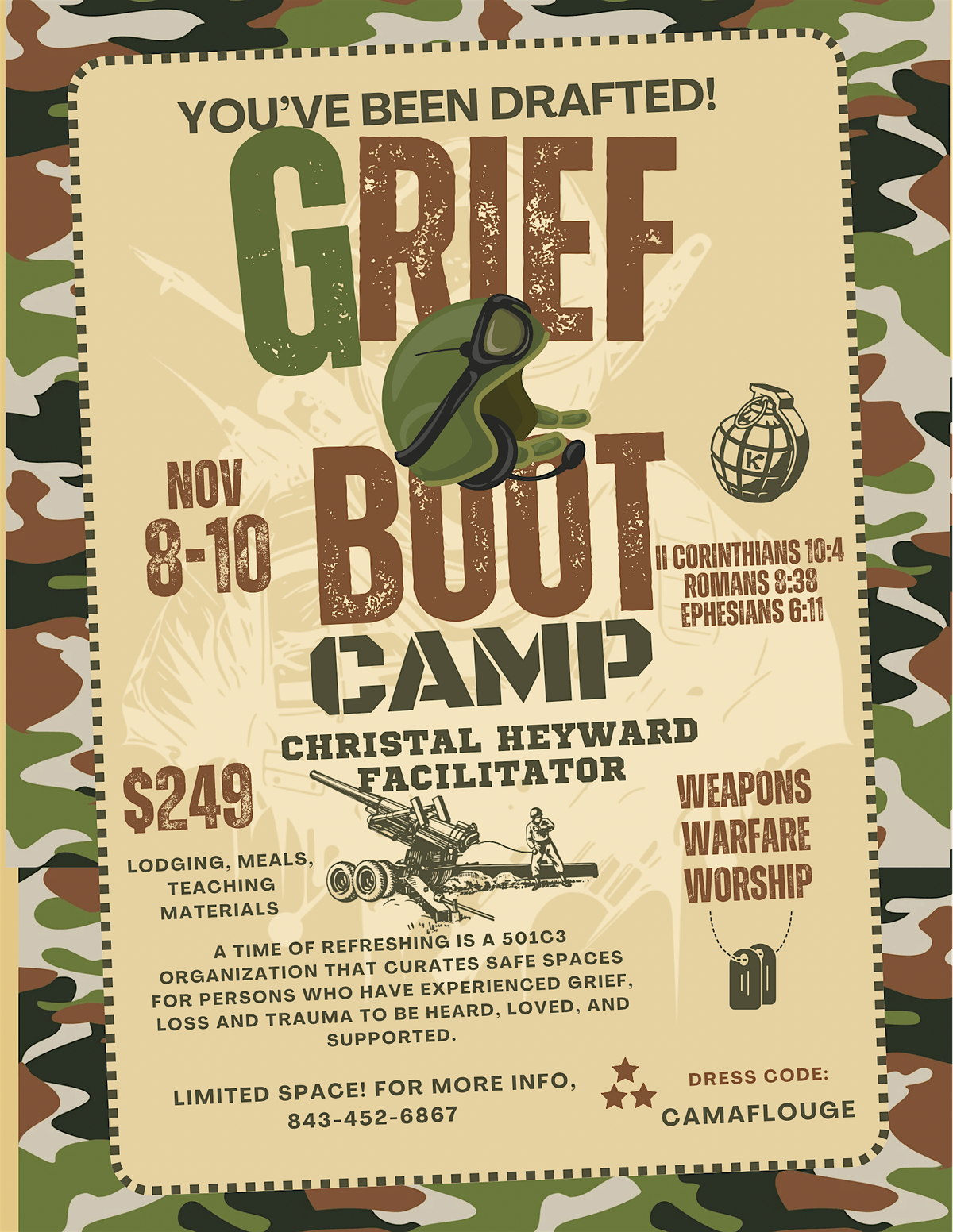 Grief Boot Camp Fall Retreat Nov 8-10, 2024