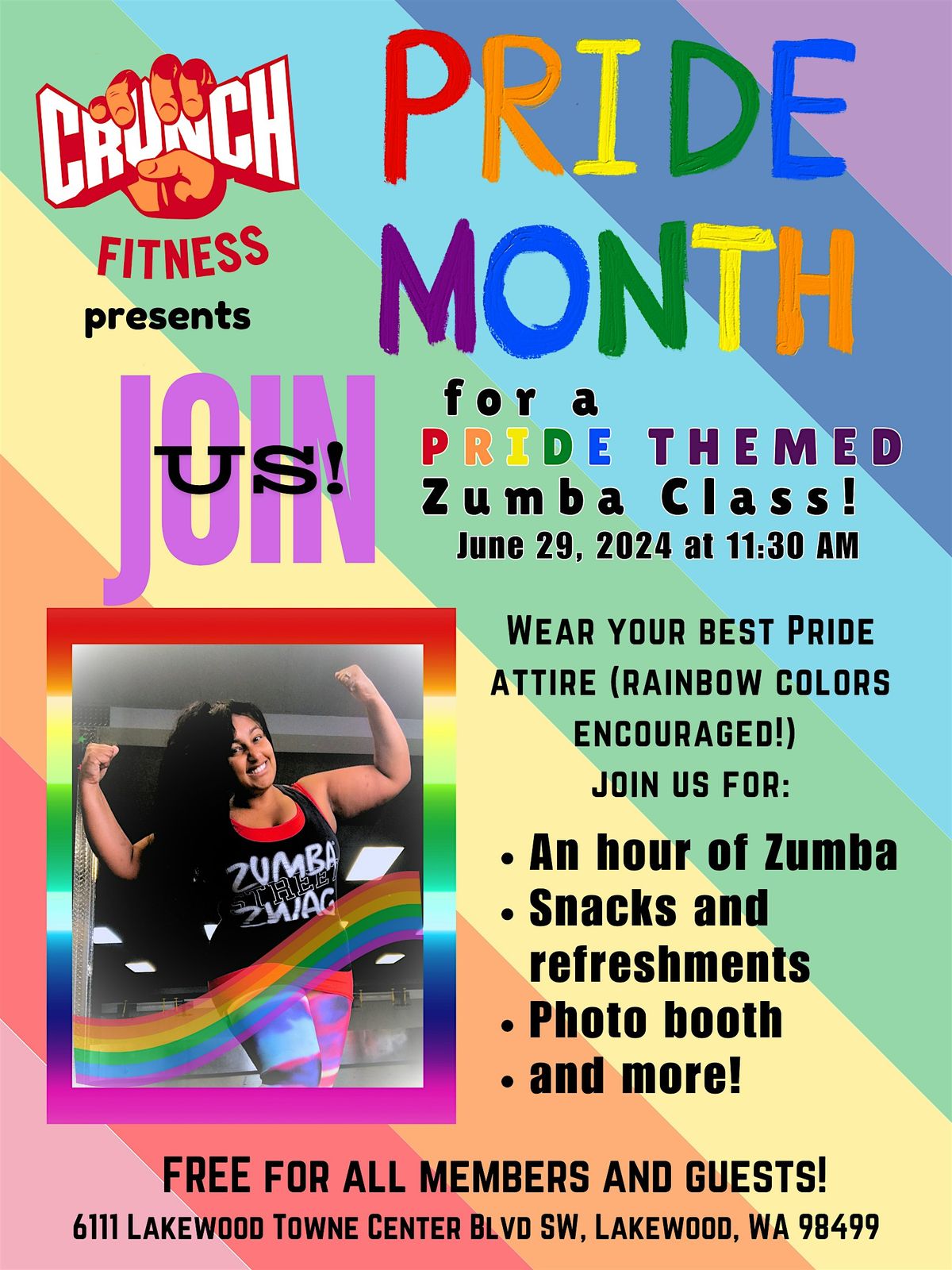 Pride Zumba at Crunch Fitness
