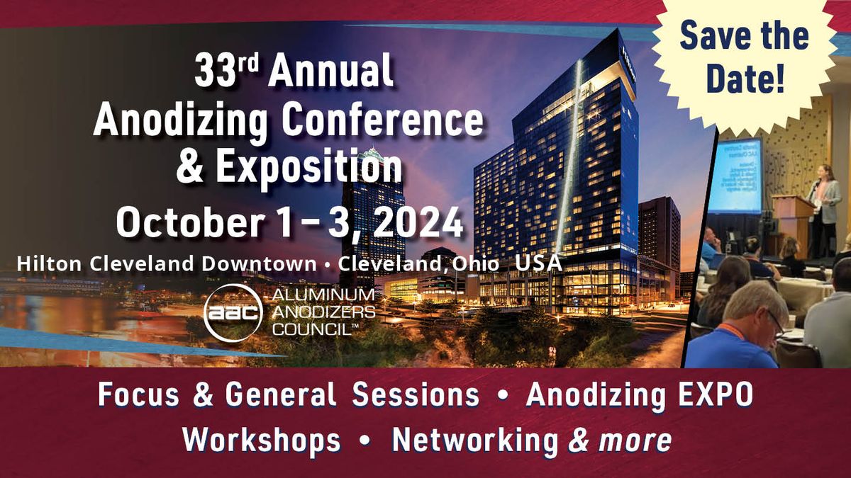 AAC 33rd Annual Anodizing Conference & Exposistion