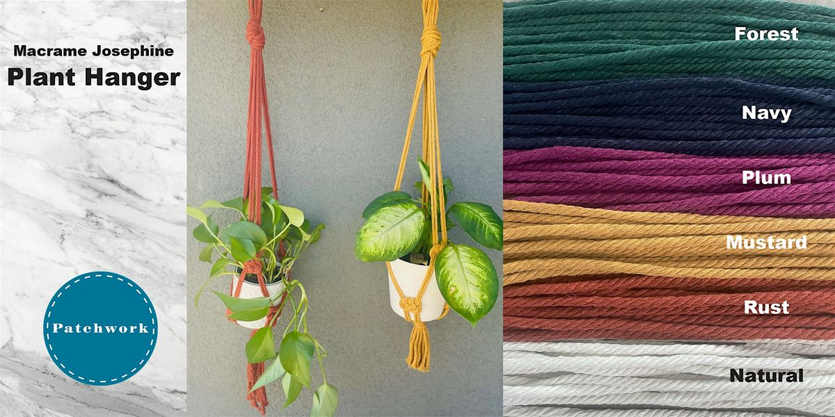 Patchwork Presents Colorful Macrame  Plant Hanger Craft Workshop