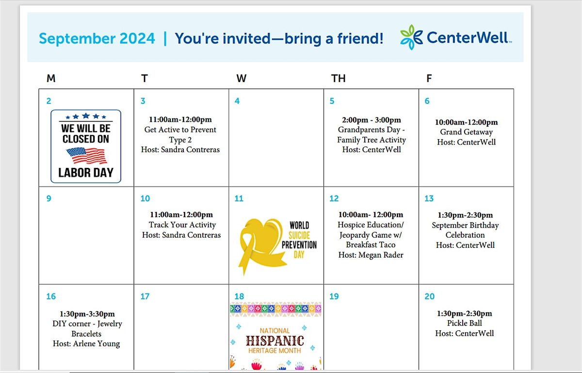 CenterWell NW Dallas Presents - Code at CenterWell