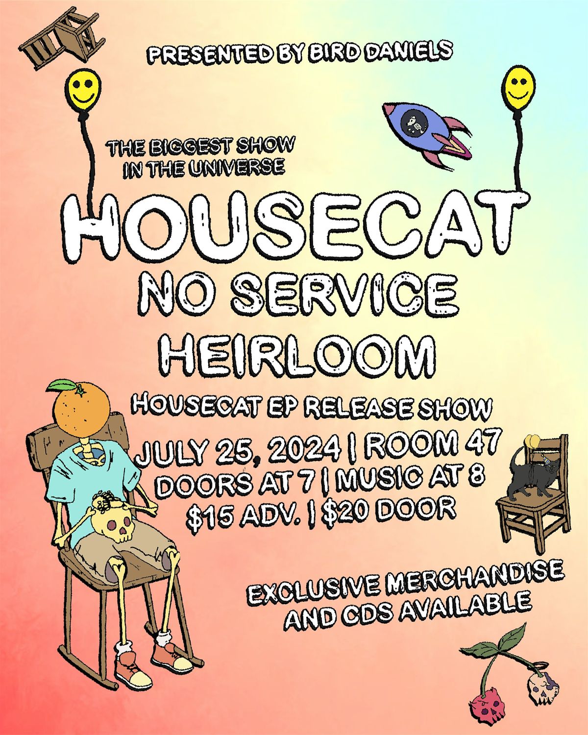 HOUSECAT EP RELEASE SHOW, with No Service & Heir Loom.