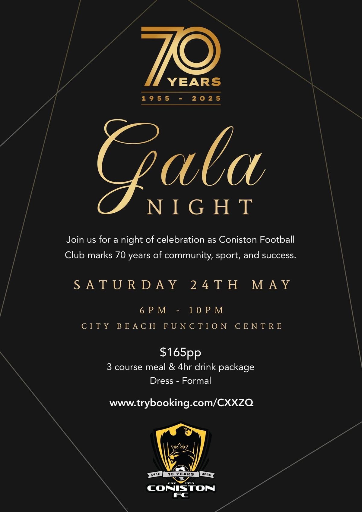 CONISTON FOOTBALL CLUB 70 YEARS GALA NIGHT