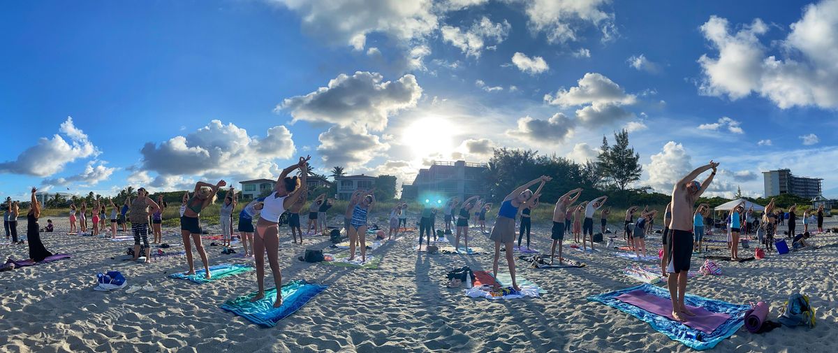 Sunset Beach Yoga on Delray Beach