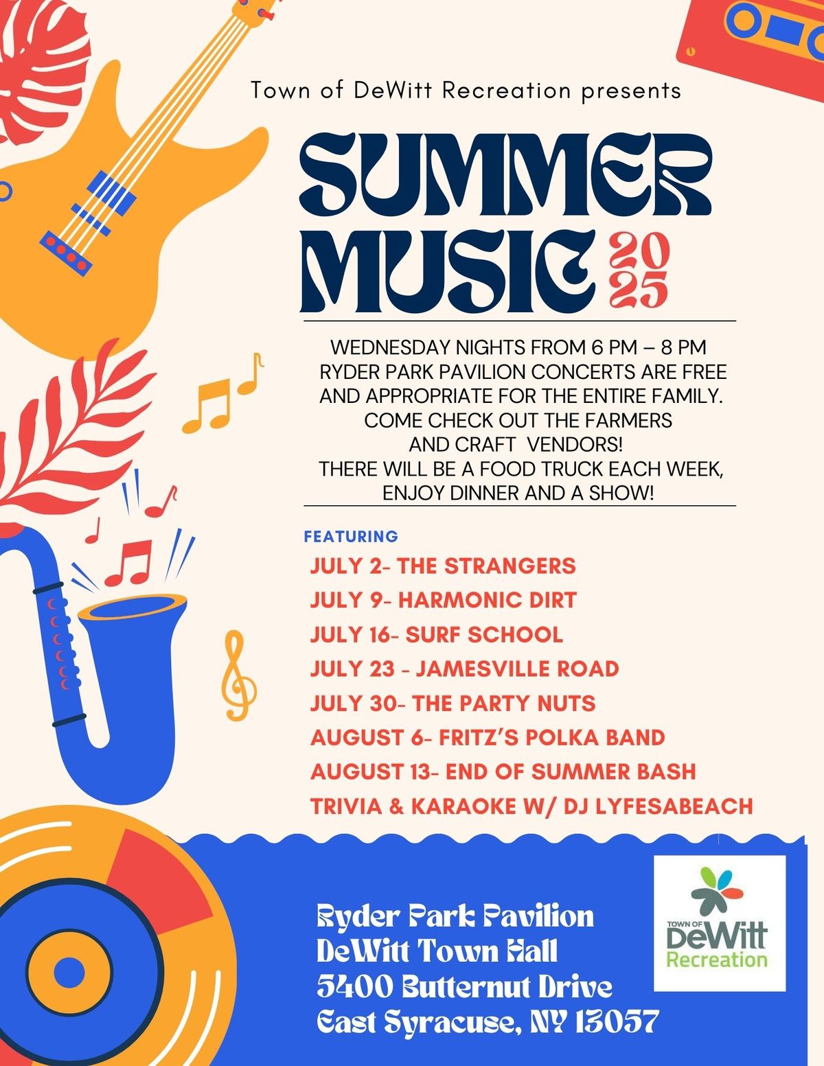 DeWitt Summer Concert Series with Surf School