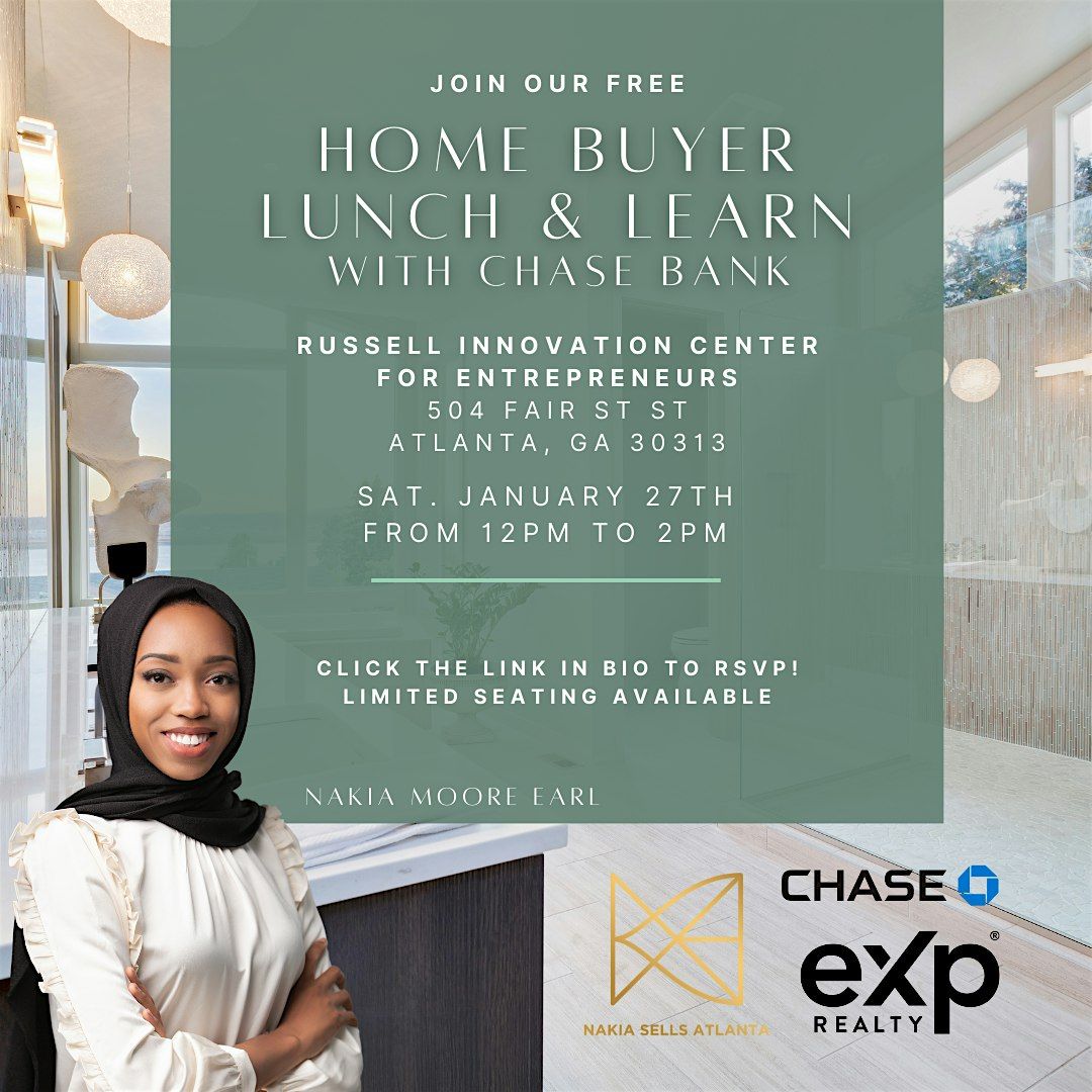 FREE HOME BUYER WORKSHOP with CHASE BANK - LUNCH AND LEARN