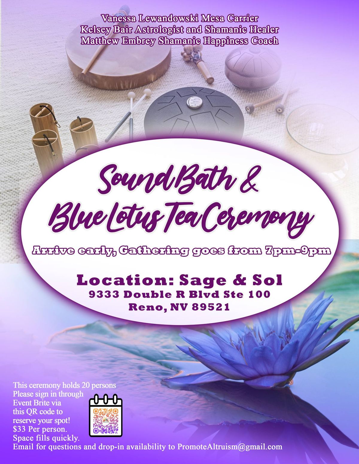 Sound Bath & Blue Lotus Tea Ceremony