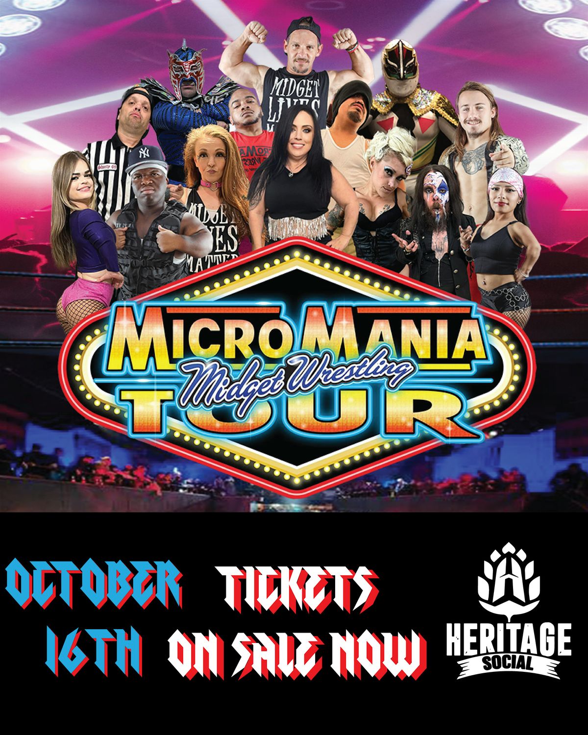 Micromania Midget Wrestling at Heritage Social Club - GA TICKETS