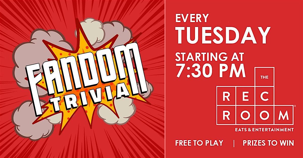 Fandom Trivia at The Rec Room Brentwood - Free Quiz Nights & Prizes to Wiin