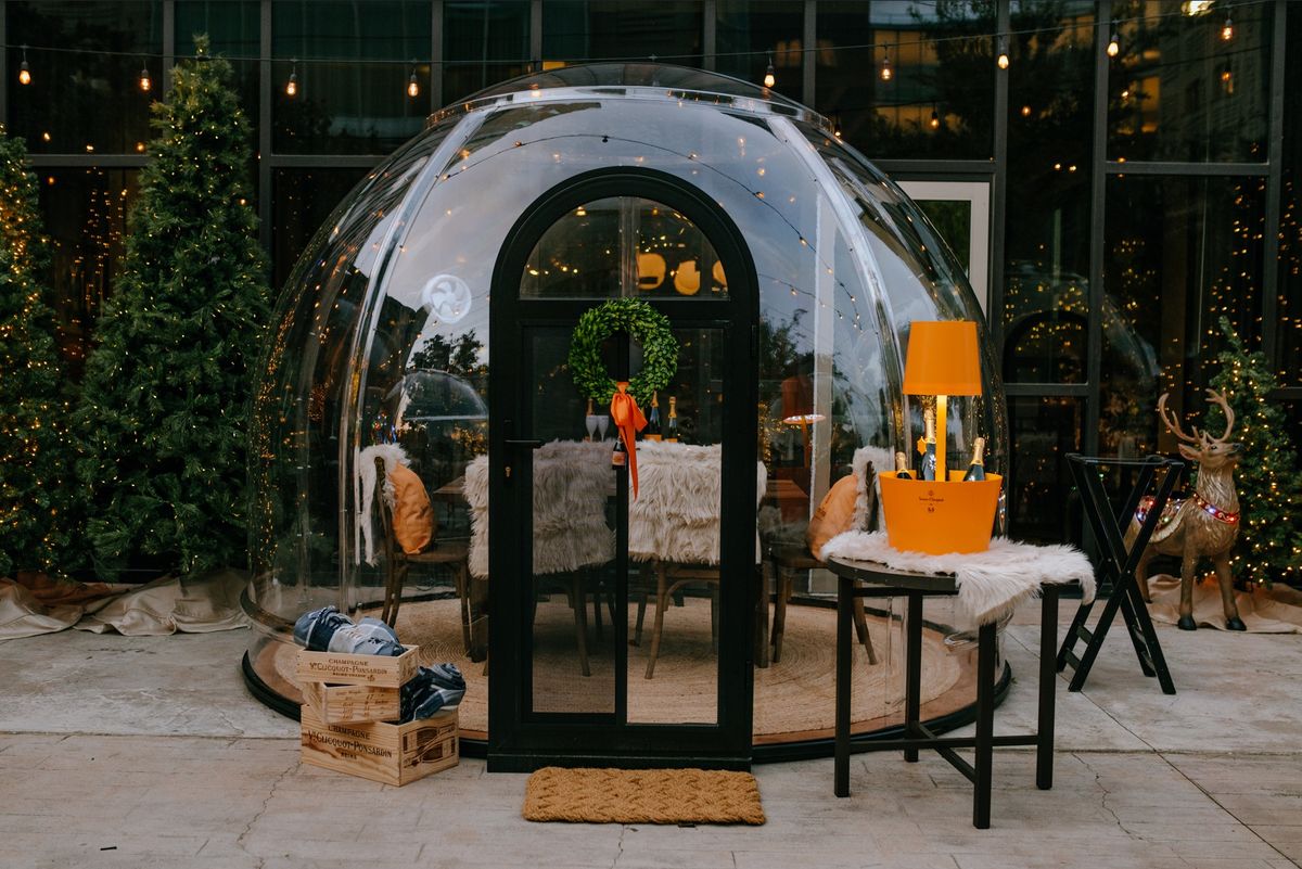 Clicquot in the Snow Igloo Dining