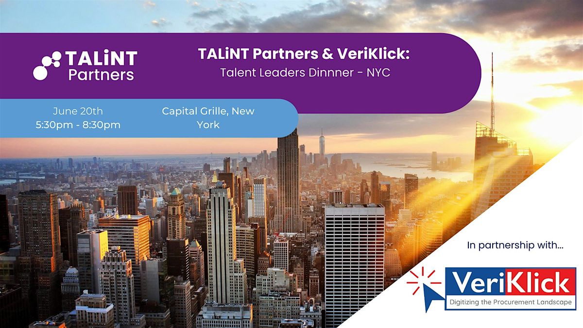 TALiNT Partners & VeriKlick: Talent Leaders Dinner