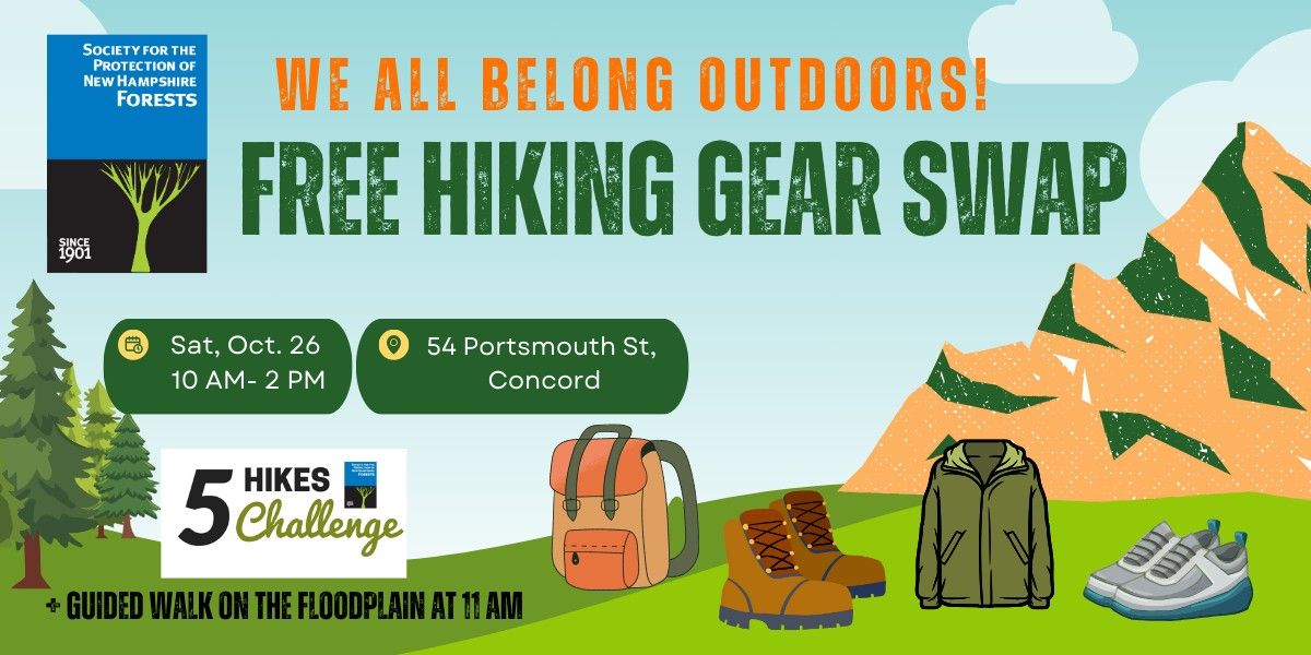 Free Hiking Gear Swap at the Conservation Center