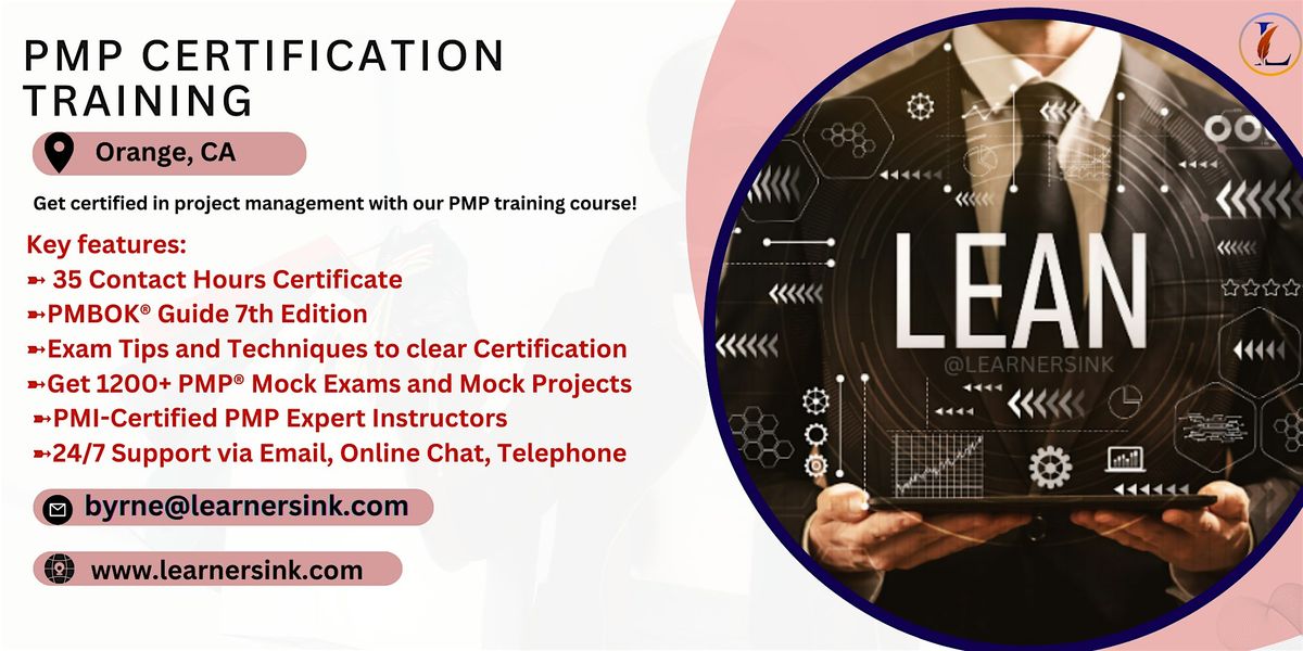 Confirmed 4 Day PMP Bootcamp In Orange, CA