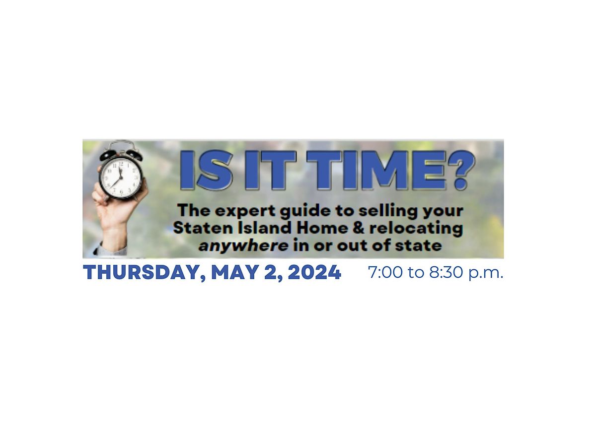 IS IT TIME? Home Seller Workshop