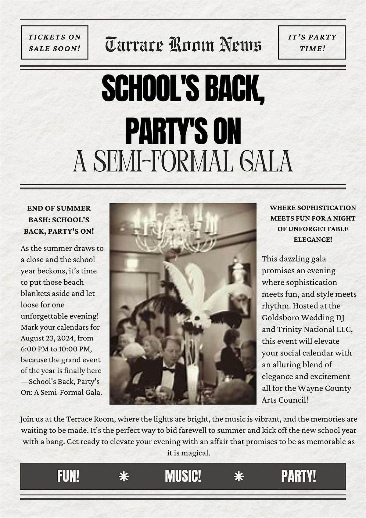 School\u2019s Back, Party\u2019s On: A Semi-Formal Gala!