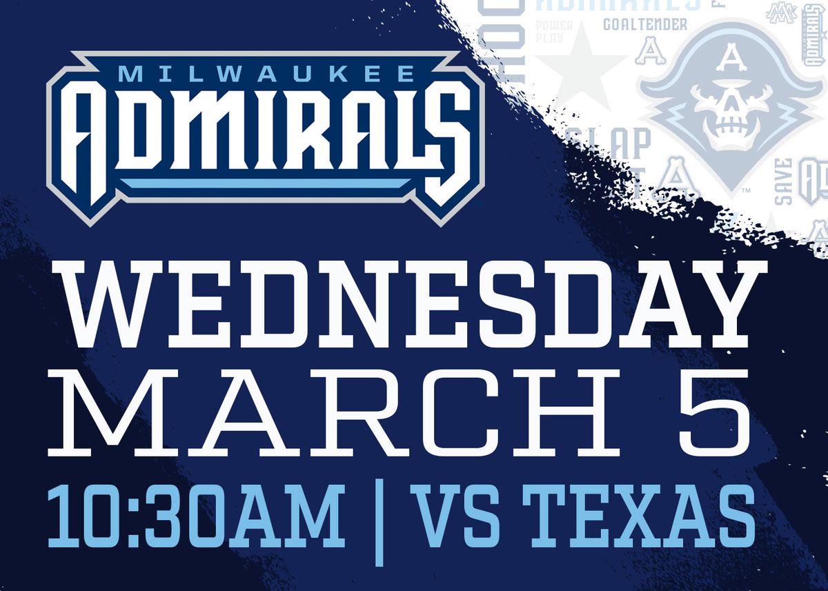 Texas Stars at Milwaukee Admirals at UW Milwaukee Panther Arena