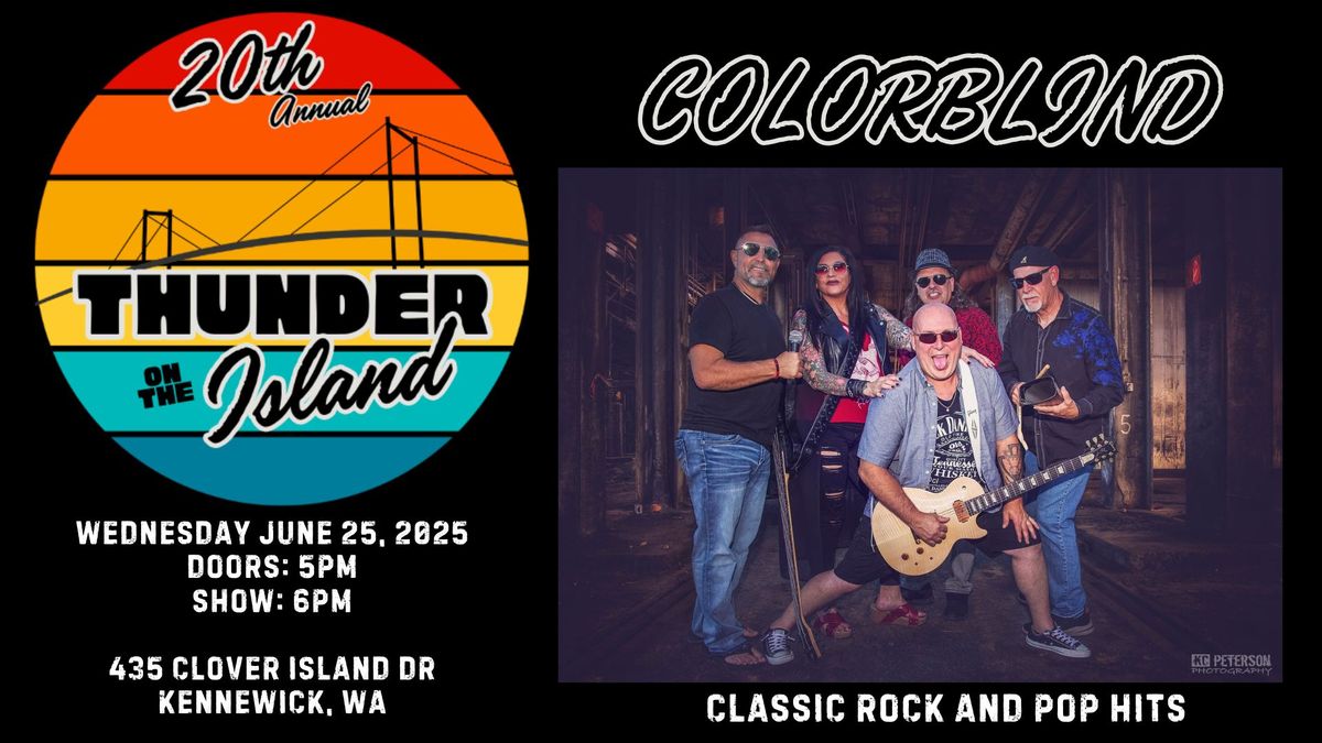 Thunder on the Island!  Featuring COLORBLIND - Free Community Concert