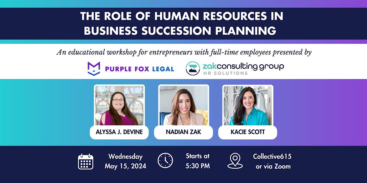 The Role of Human Resources in Business Succession Planning