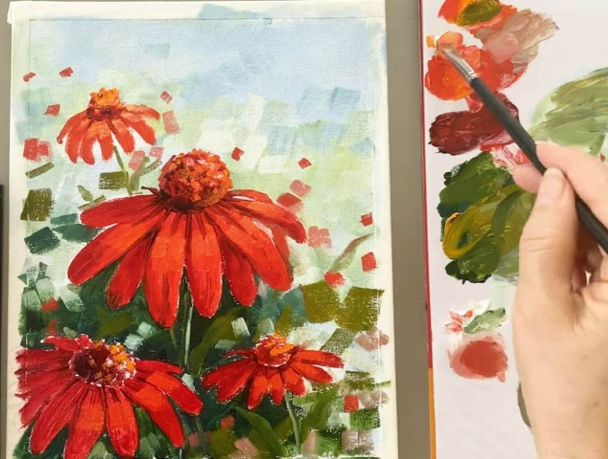 Oil Painting- Coneflowers