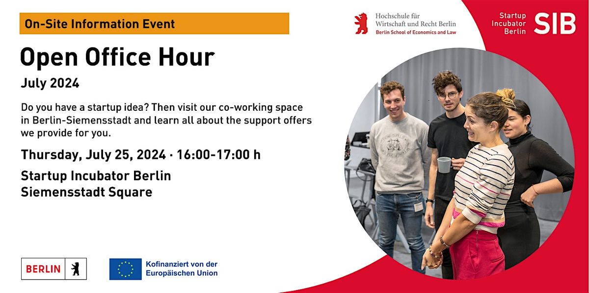 Do you have a startup idea? Come to the Open Office Hour - July 2024