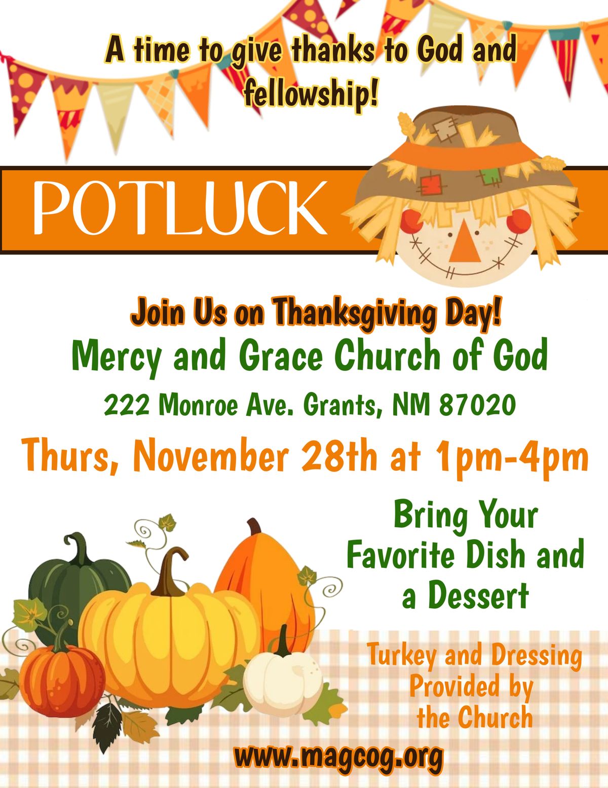 THANKSGIVING POTLUCK!