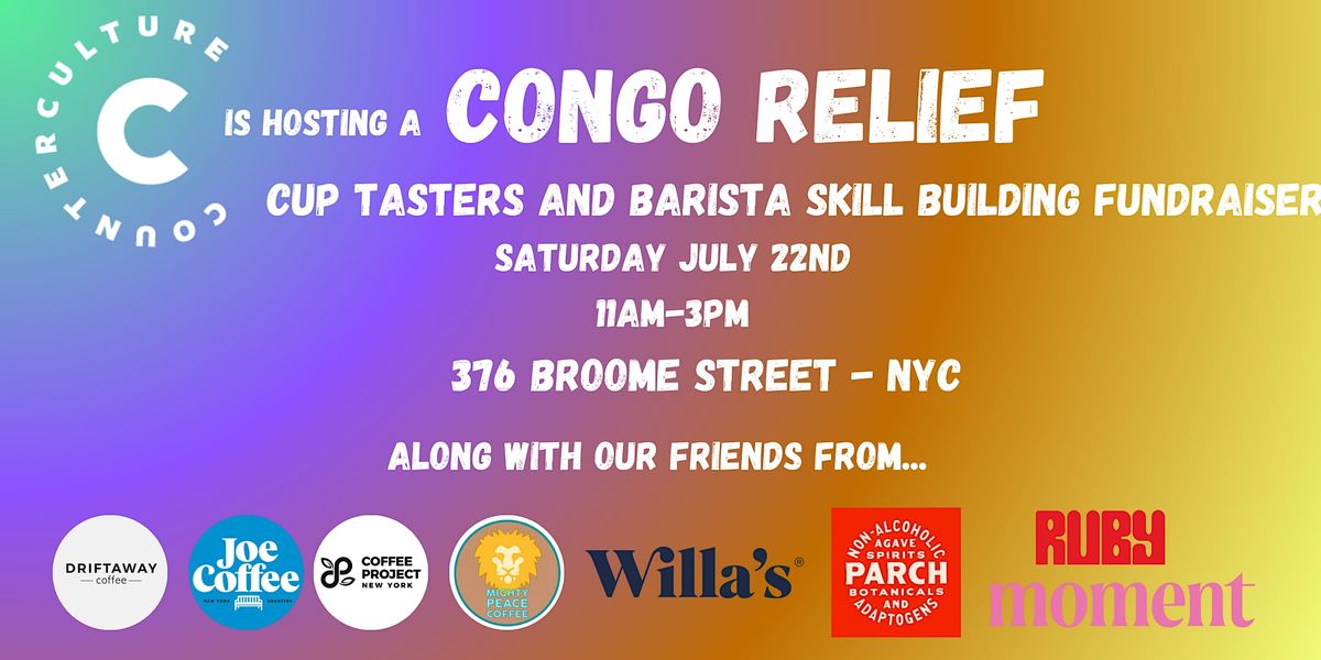 Congo Relief: Cup Taster's and Barista-Skill Building Fundraiser