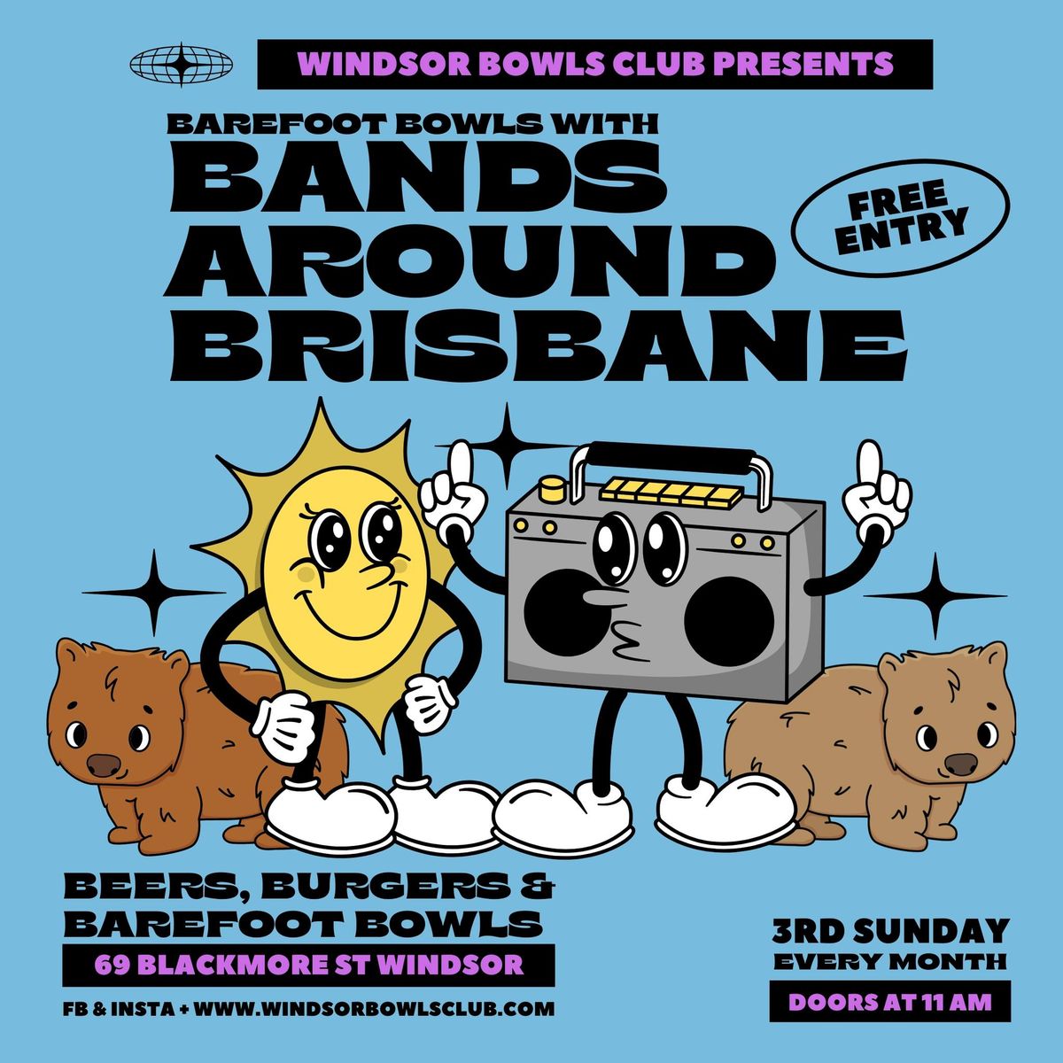 Barefoot Bowls with Bands Around Brisbane