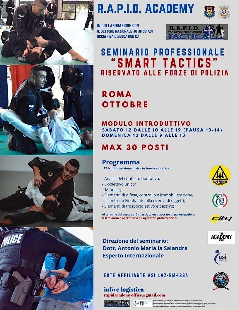 SEMINARIO "SMART TACTICS" PER OPERATORI DI POLIZIA