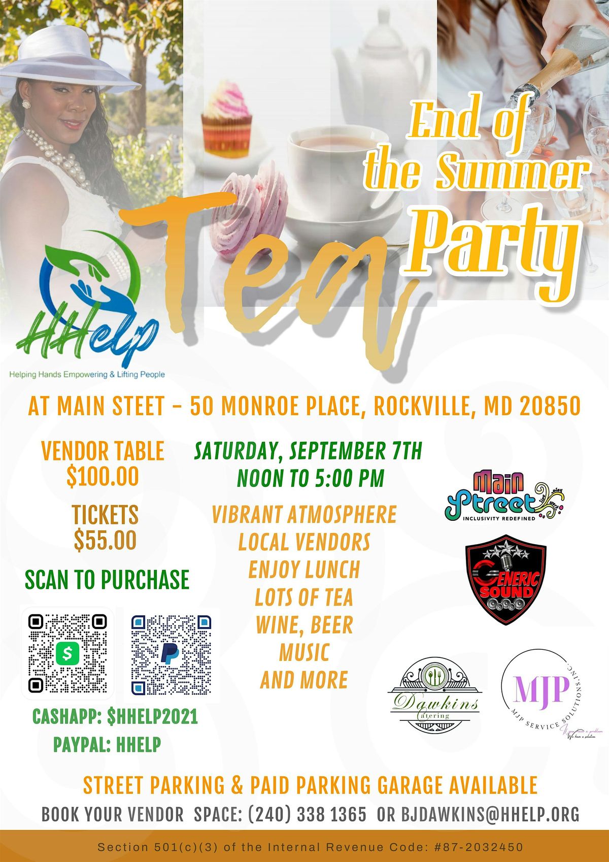 HHELP Annual End Of The Summer All White Tea Party Fundraiser