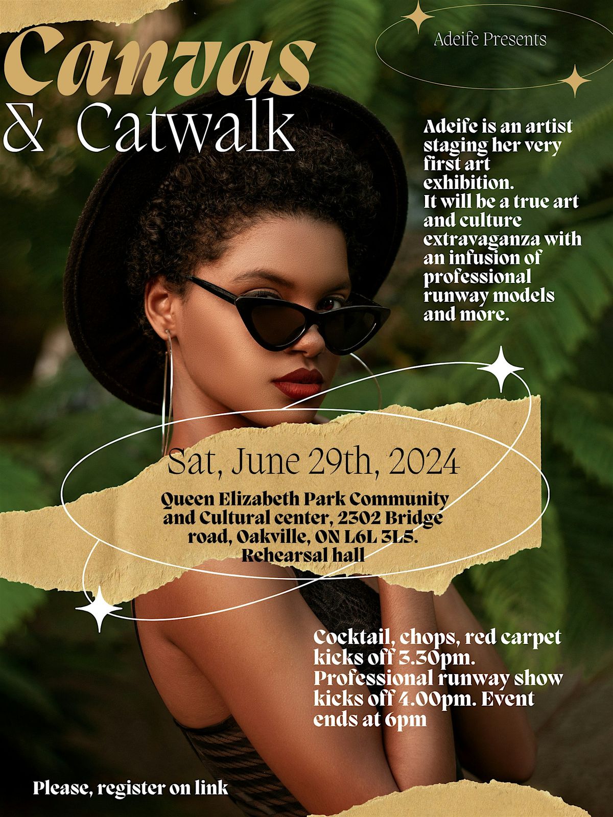 Oakville Canvas & Catwalk Art & Runway event, June 29th, Oakville Toronto.