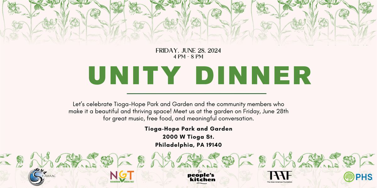 Unity Dinner: Tioga-Hope Garden