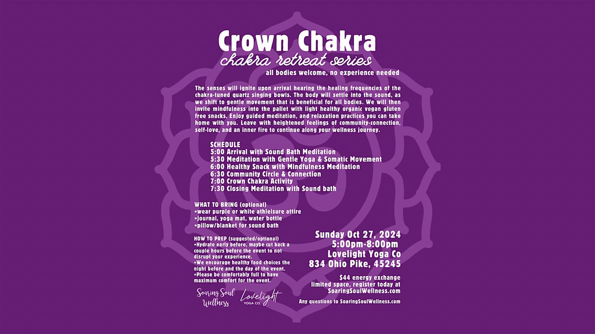 Crown Chakra Evening Retreat