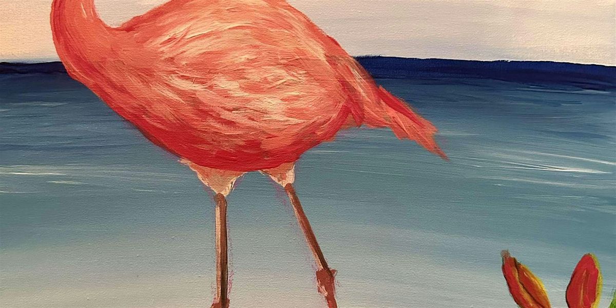 Tropical Flamingo  - Paint and Sip by Classpop!\u2122